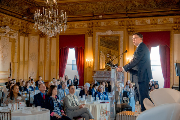 Dr. Brian Donley, Executive Vice President and Chief Operating Officer, NYP, addresses guests.