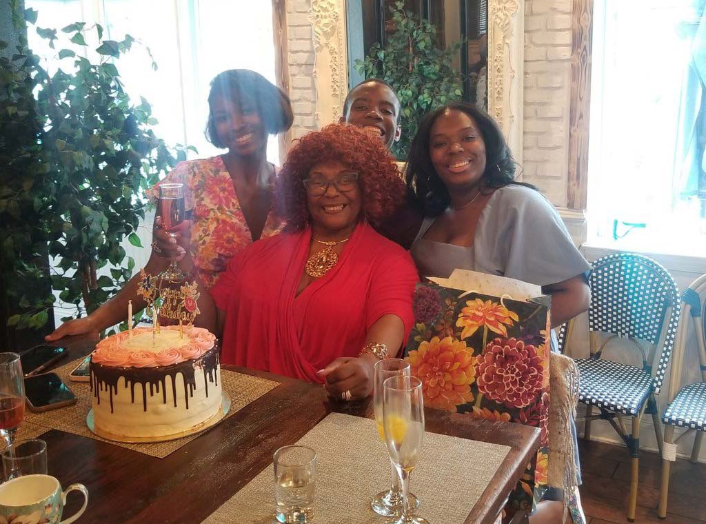 Alise Jackson with her siblings and their mother Margaret
