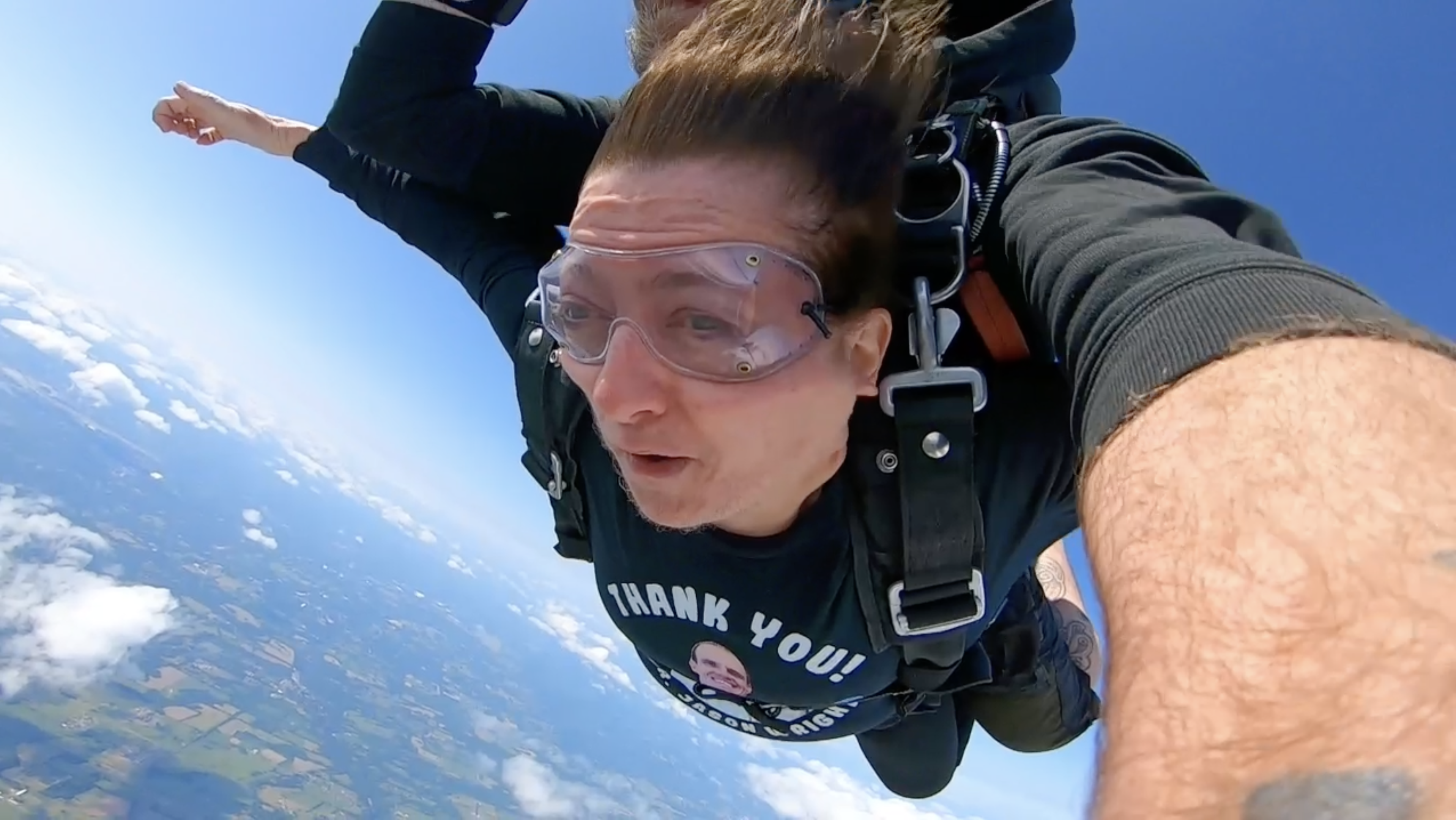 Mary Skehan sky diving